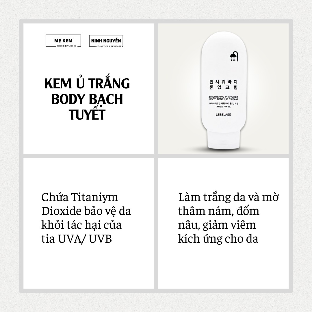 Bí Kíp Dưỡng Trắng Body Chỉ Với 1 Tuýp Kem Ủ Lebelage